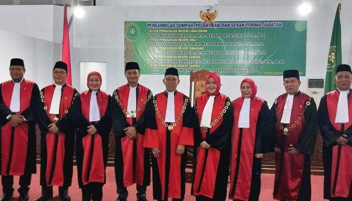 Suharjono Lantik Lima Ketua Pengadilan Negeri Di Aceh