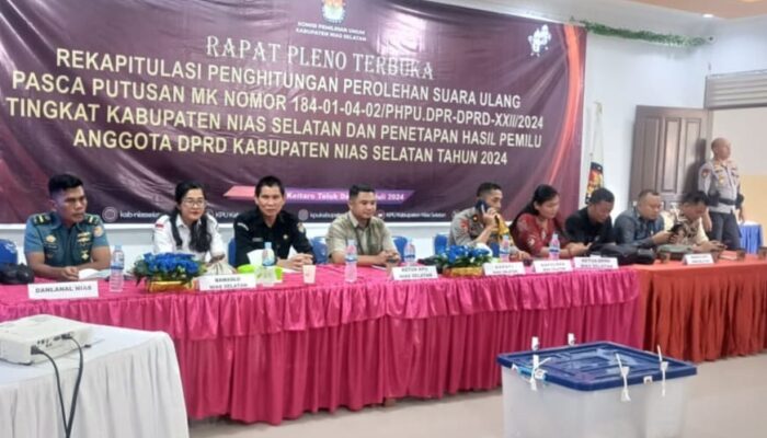 KPUD Gelar Rapat Pleno Rekapitulasi PSU Simuk, Nisel