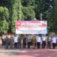 Polres Langkat menggelar Apel Gelar Pasukan Operasi Kewilayahan Patuh Toba 2024 di Lapangan Apel Mapolres Langkat, Senin (15/7/24). Waspada/ist 