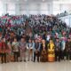 Rektor Institut Agama Islam Negeri (IAIN) Langsa, Prof. Dr. Ismail Fahmi Arrauf Nasution, MA saat melepas 750 peserta KKN pada kegiatan Opening Ceremony KKN Melayu Serumpun V se-Sumatera di Aula Laboratorium Terpadu kampus setempat, Sabtu (20/7). Waspada/dede