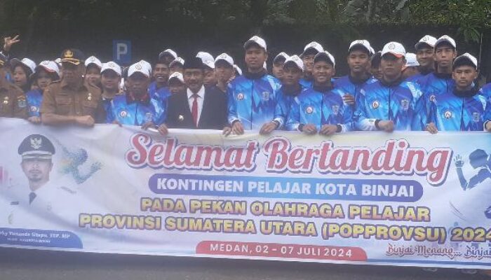 Wali Kota Lepas Atlet Pelajar Binjai Ikut Popprovsu 2024