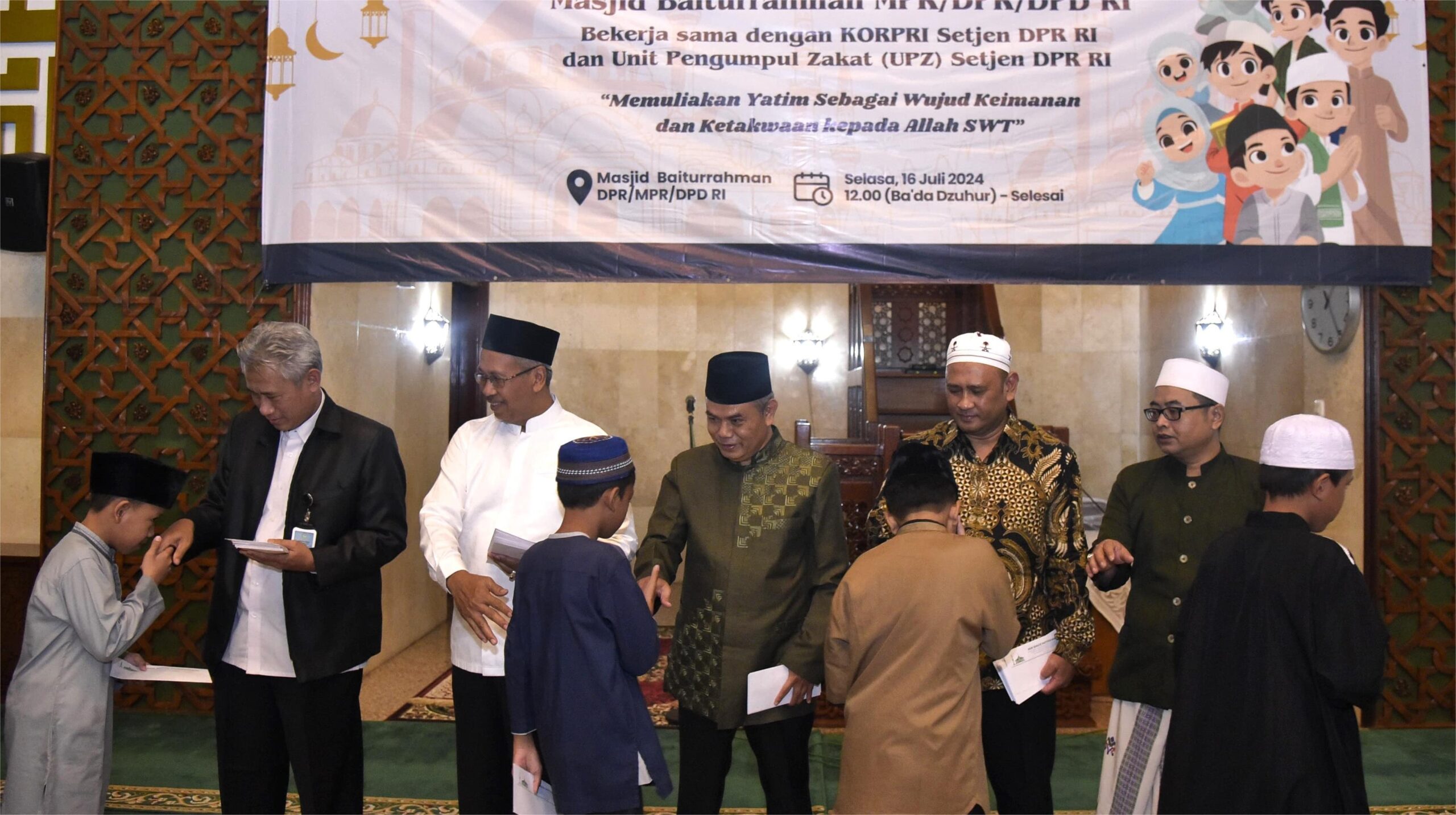 Ketua UPZ Setjen DPR RI Bersyukur Peserta Santunan Yatim Dan Dhuafa Meningkat