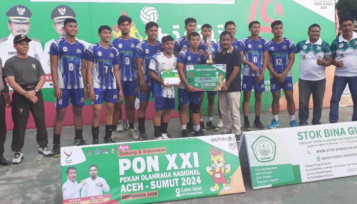 Tim Bola Voli Putra PON Sumut Juara Piala Wali Kota Binjai