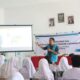 Manager PLN ULP Gebang, Ricky Johannes Saragih menjelaskan pentingnya para siswa akan bahaya kelistrikan yang ada di sekitar mereka.