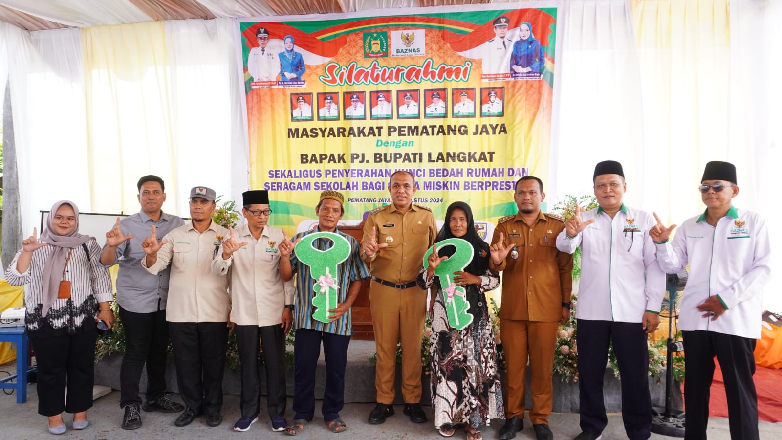 Pj. Bupati Langkat Resmikan 6 Rumah Layak Huni Di Pematang Jaya