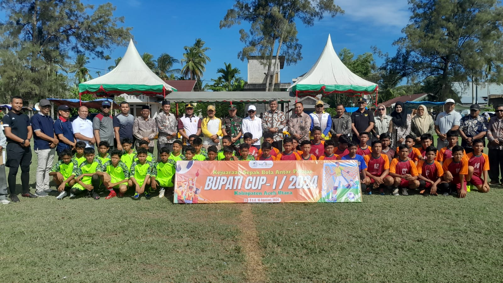 Pj. Sekda Buka Kejuaraan Sepakbola Pelajar Bupati Aceh Utara Cup 1