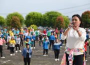 Sambut HUT Ke-79 RI, Pemkab Humbahas Senam Massal