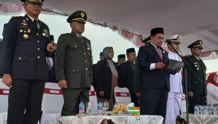 Ketua DPRK Aceh Utara Baca Teks Proklamasi Pada Peringatan HUT ke-79 RI