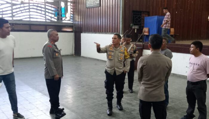 Kapolres Cek Venue Cabor Tinju PON XXI Di UHN P. Siantar