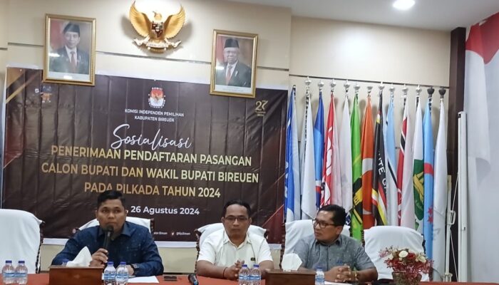 Penerimaan Pendaftaran Cabup Bireuen Diberikan Waktu Tiga Hari