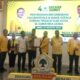 BAKAL calon Bupati dan wakil Bupati Padang Lawas, Putra Mahkota Alam Hasibuan (PMA )- Achmad Fauzan Nasution (AFN) terima surat Model B1 KWK persetujuan parpol secara terpisah dari PPP dan partai Golkar. Waspada/Ist