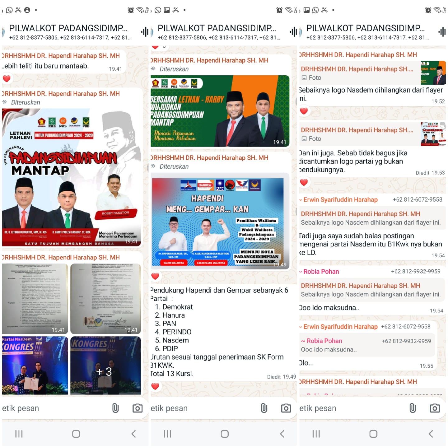 Klaim Nasdem, Bacawalkot Sidimpuan Hapendi 'Protes' Letnan