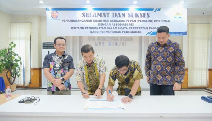 PLN UP3 Binjai Teken Komitmen Bersama Asosiasi REI Sumut