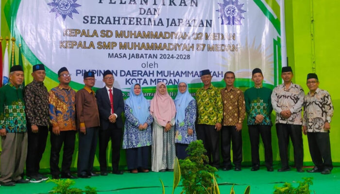 Kepala SD Muhammadiyah 2 Dan SMP Muhammadiyah 57 Medan Periode 2024-2028 Dilantik