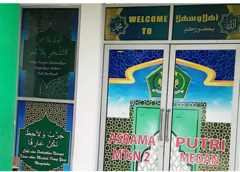 ASRAMA putri di MTsN 2 Medan. Waspada/Ist