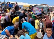 Dipimpin Ijeck, PP Sumut Salurkan Bantuan Air Bersih-Makanan Ringan Ke Palestina