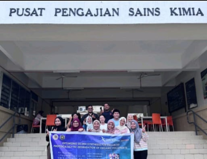 Tim LPM Skema Pengabdian Internasional USU Beri Pelatihan Pembuatan g-C3N4 Di USM