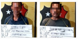 KEDUA pelaku pencurian sepeda motor yang diringkus berinisial Is, 44, dan Ras,49. Waspada/ist