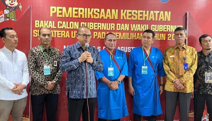 Paslon Edy Rahmayadi – Hasan Basri Jalani Pemeriksaan Kesehatan di RS Adam Malik