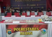 Polrestabes Medan Musnahkan 35 Kg Sabu