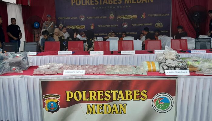 Polrestabes Medan Musnahkan 35 Kg Sabu
