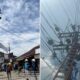 Saat petugas PT PLN ULP Sibuhuan melakukan perbaikan jaringan di wikayah kecamatan Sosa sekitar. Waspada/Ist