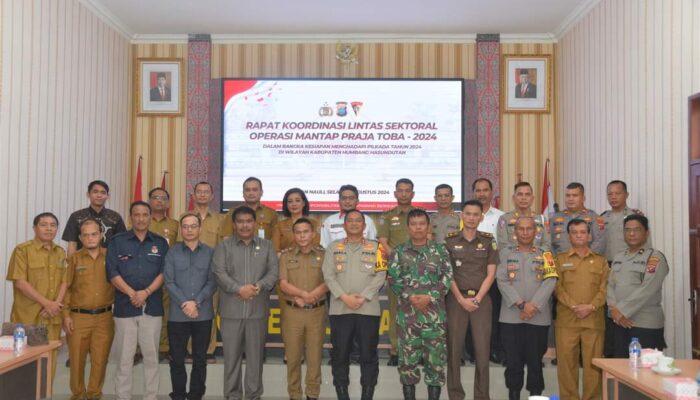 Kapolres Humbahas Gelar Rakor Mantap Praja 2024