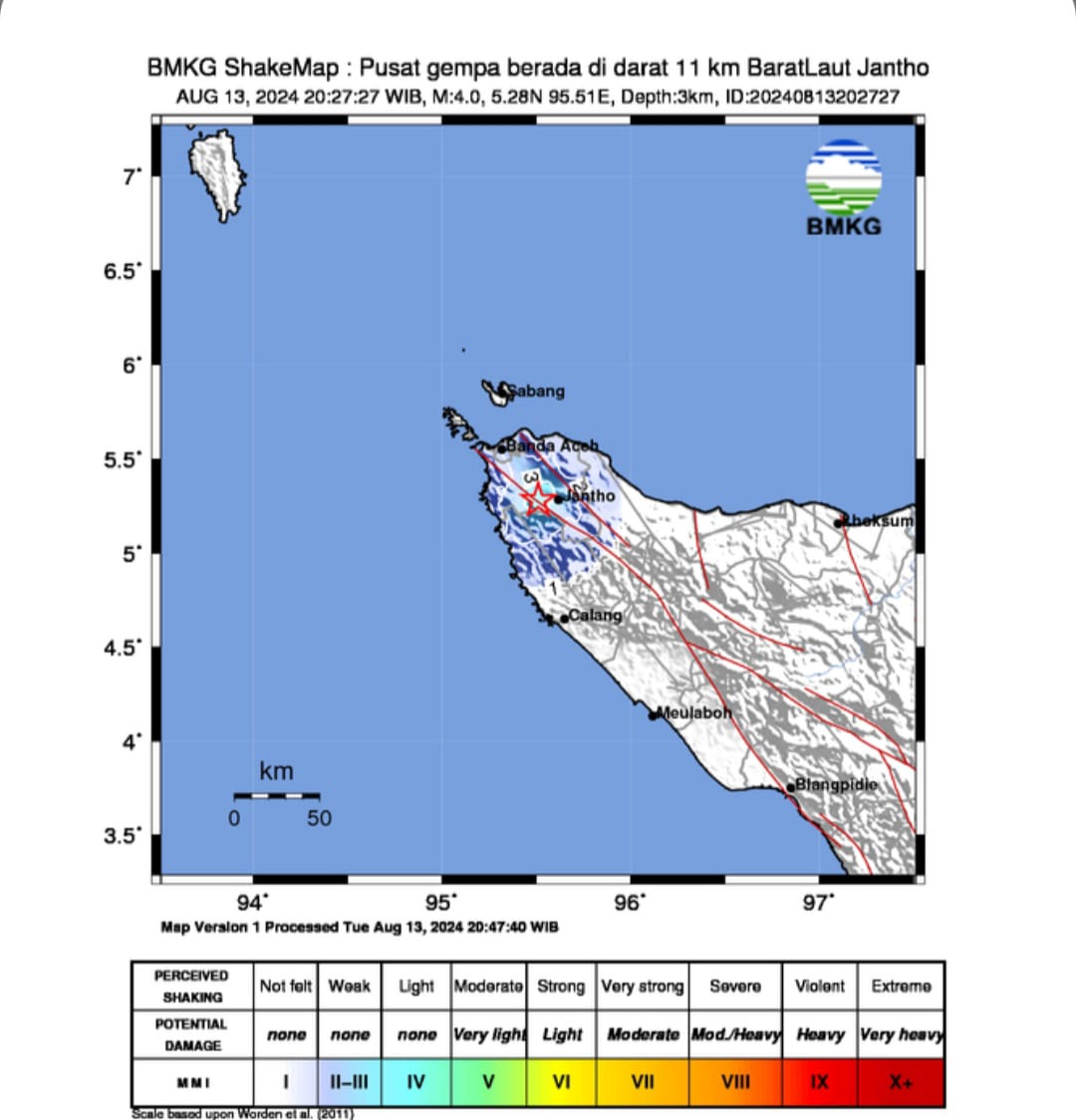 Jantho Diguncang Gempa 4,4 Dan 4.0 SR Jantho Diguncang Gempa 4,4 Dan 4.0 SR
