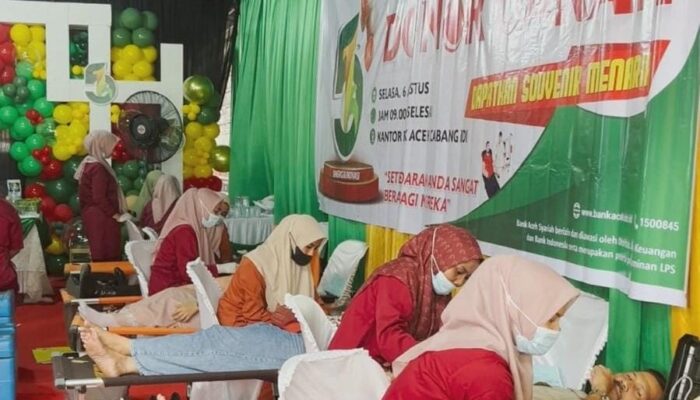 Bank Aceh Kumpulkan 135 Kantong Darah