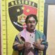 PELAKU DN diamankan di Mapolres Samosir. Waspada/Ist.