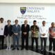 Rektor IAIN Lhokseumawe, Prof. Dr. Danial Murdani, M.Ag bersama rombongan foto bersama para pejabat di University of Malaysia. Waspada/Ist
