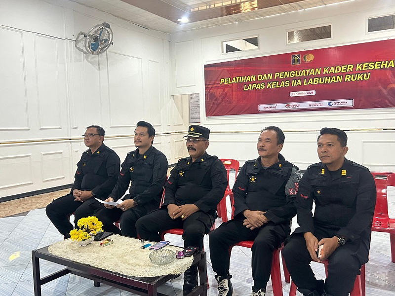   LAPAS Kelas II A Labuhan Ruku Kanwil Kemenkumham ikuti peresmian Poltekpin secara virtual.Waspada/Ist