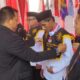 Penyematan selempang kepada pasangan Ir Said Mahdum Majid dan Rusli Tambi oleh komisioner KIP Langsa, Komisioner KIP Langsa, Ridwan, ST, Dr (Chand) Bahtiar MA, Muhammad Al-Fadhal M.Si dan Fauzan Rizal. Waspada/dede