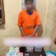  S, 27, saat diamankan Sat Res Narkoba Polres Langkat, Rabu (7/8/24). Waspada/ist