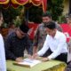 Amiruddin, Geuchik Gampong Meunasah Asan AB, Kecamatan Lhoksukon, Aceh Utara pada peresmian Kampung Bebas Narkoba (KBN), Senin (12/8/2024). Waspada/ist