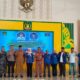 Kasat Polairud Polres Langkat AKP Heru Ediyanto SH menghadiri pelantikan pengurus HNSI Langkat di Jentera Malay rumah dinas Bupati Langkat, Stabat (12/8/24). Waspada/ist
