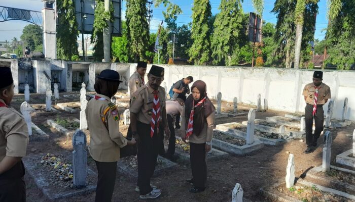 Sambut Hari Pramuka Ke-63, Kwarcab Aceh Tamiang Gelar Ziarah Dan Tabur Bunga