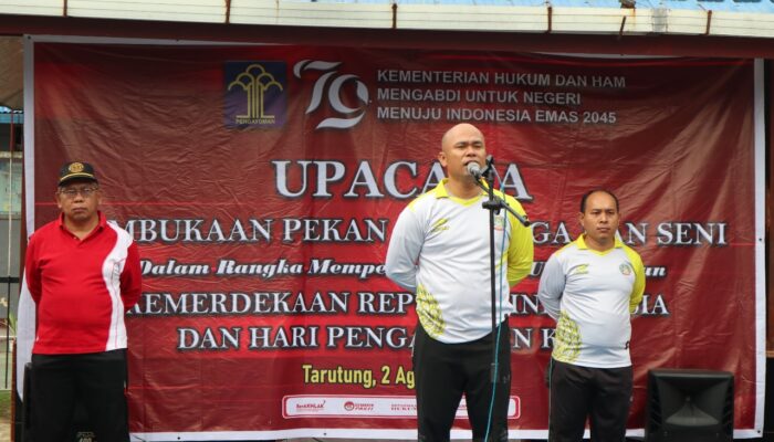 Rutan Tarutung Gelar Upacara Pembukaan PORSENI Dalam Rangka Hari Pengayoman Ke-79