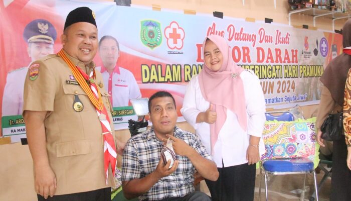 Bulan Bakti Pramuka 2024, Kwarcab Palas Donor Darah