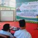 Kepala Kankemenag Aceh Timur, H Salamina, S.Ag, MA, menyampaikan arahan dan bimbingan saat Lauching Limit Bersama Al-Qur'an dan Program Gemarku-Berseri di Open Room Kantor Kementerian Agama Kabupaten Aceh Timur di Idi, Selasa (13/8). Waspada/Muhammad Ishak