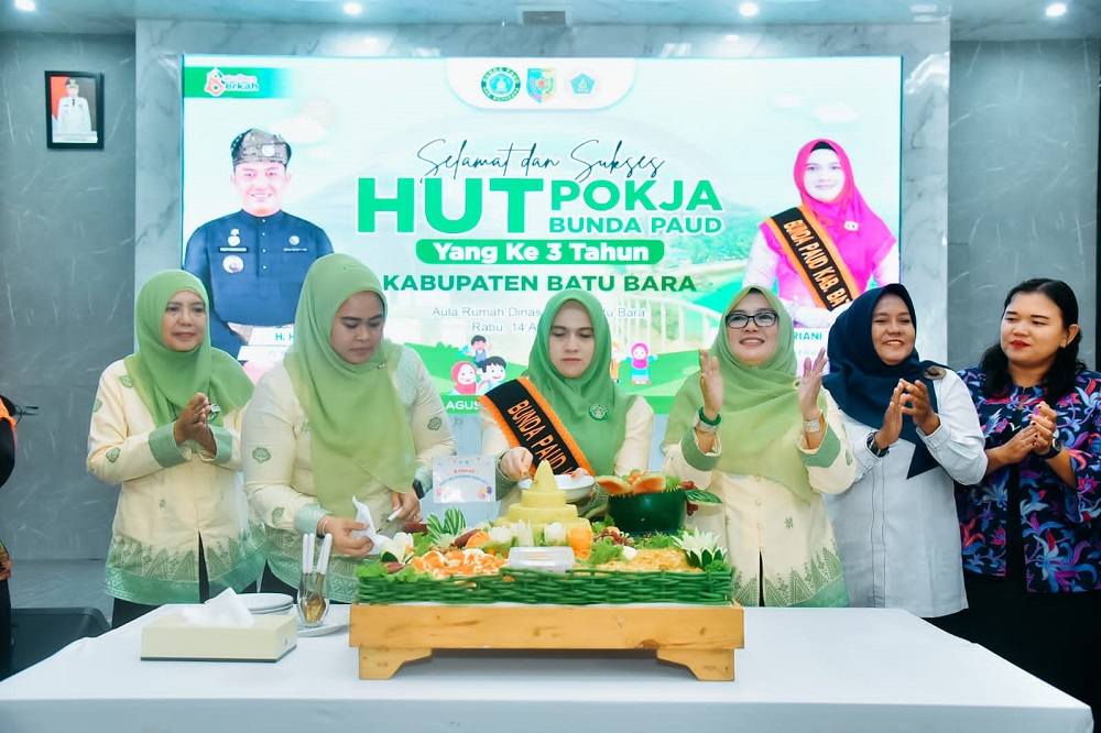 SEMARAK peringatan HUT Ke-3 Pokja Bunda PAUD Batubara.Waspada/Ist