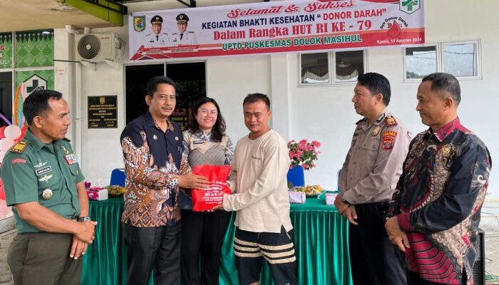 Puskesmas Dolokmasihul Gelar Baksos Donor Darah