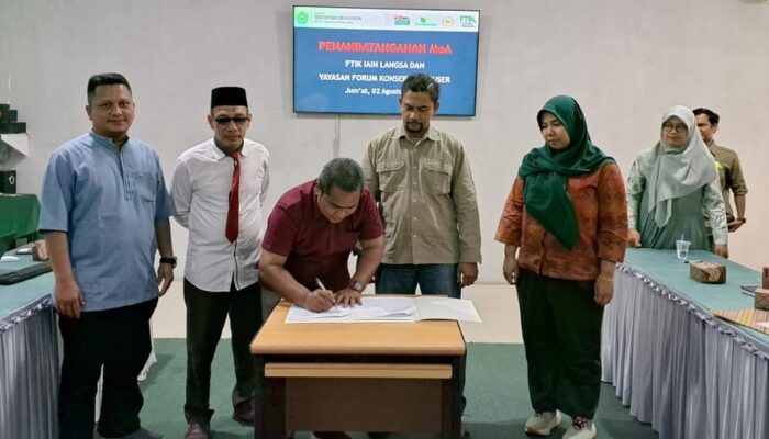 MoA FKL Dan FTIK IAIN Langsa Soroti Urgensi Paradigma Environmental Ethic