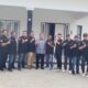 Balon Bupati Deliserdang HM Ali Yusuf Siregar, Ketua DPC GRIB Jaya Deliserdang Adi Waris dan lainnya berfoto bersama dengan mengepalkan tangan tanda semangat untuk memenangkan Pilkada. (Waspada/Edward Limbong).