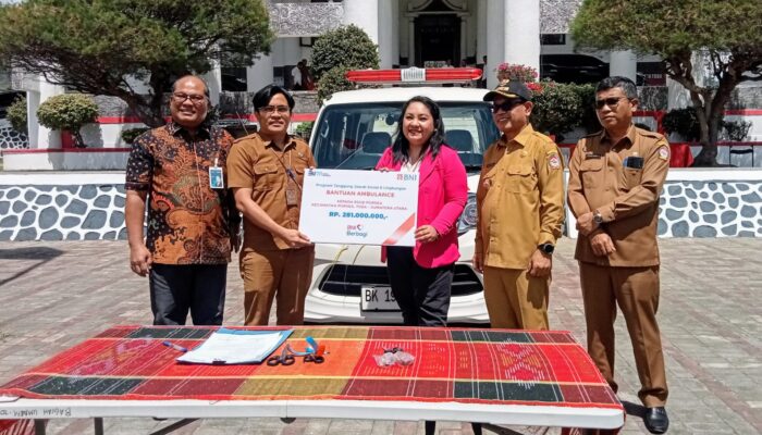 Tingkatkan Pelayanan Kesehatan, BNI Cabang Balige Sumbang 1 Ambulans