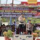 Wakapolres Taput, Kompol SP Anak Ampun, SH memimpin Apel Gelar Pasukan Operasi Mantap Praja (OMP) 2024 di Terminal Madya Tarutung, Senin (19/8). Waspada/ist
