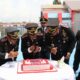 Inspektur Upacara, Kepala Lapas Kelas IIA Pematangsiantar, M. Pithra Jaya Saragih, saat memotong keu ulang tahun Hari Pengayoman ke 79 tahun 2024.(Waspada/ist).