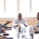 Pj. Gubernur Aceh, Bustami Hamzah, didampingi Kepala SKPA/Biro terkait, saat menerima Delegasi dari Uni Emirate Arab (UEA), Dr. Sultan Faisal Al-Remeithi, yang didampingi Rektor UIN Ar-Raniry, Prof. H. Mujiburrahman beserta rombongan di Meuligoe Gubernur Aceh, Banda Aceh, Selasa, (20/8). (Waspada/Zafrullah)