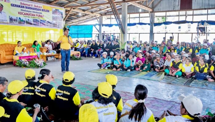 Ikuti Kegiatan Di Purba, Bupati Ajak Warga Tetap Gaungkan Haroan Bolon