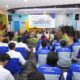 32 peserta pelatihan perbengkelan motor injeksi dan barbershop mendengar arahan pada pembukaan pelatihan vokasi di PT. Pupuk Iskandar Muda. Waspada/Ist